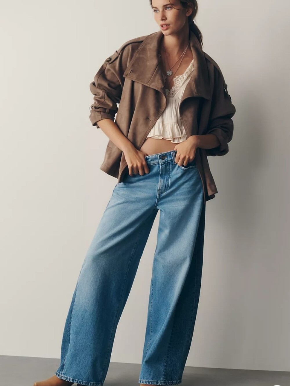 Anthropologie Pilcro Two-Tone High-Rise Wide-Leg Jeans Size 28